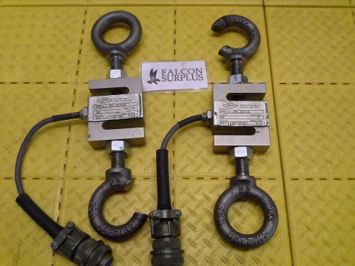 PFENING S-TYPE LOAD CELL #SBT(1.0)-N25S 1,000lb CAPACITY W/PLUGS USED LOT OF 2