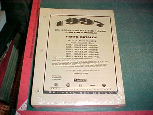 1997 DODGE RAM PICKUP GAS DIESEL FACTORY ILLUSTRATED PARTS CATALOG nu in plastic