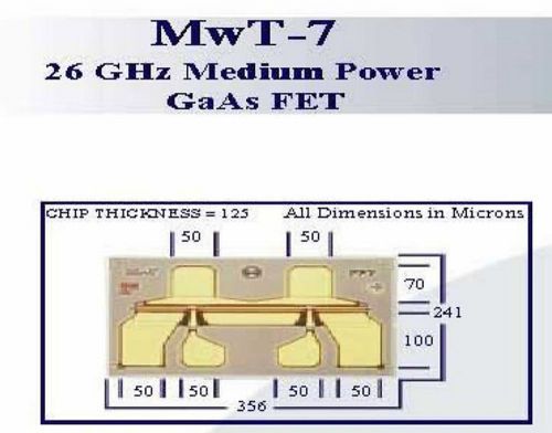 Microwave technology inc. mwt-7 26ghz medium power gaas fets chips 10pcs for sale