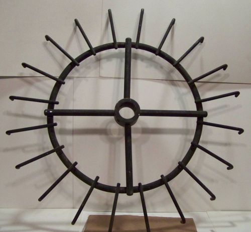 Steampunk Industrial Art Metal Wheel Hook 19&#034;