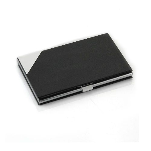 Black Office Business Name Credit ID Card Mini Wallet Case Holder Box