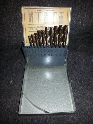 Vintage automatic drill index metal case 1/16&#034; bits 1/4&#034; by the 64th missing 1pc for sale