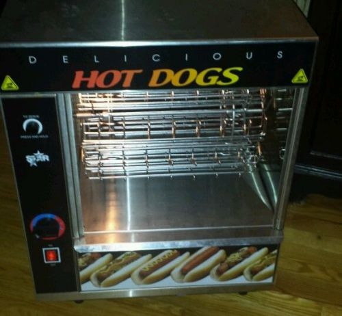 Star 175cba hot dog cooker with bun warmer drawer..