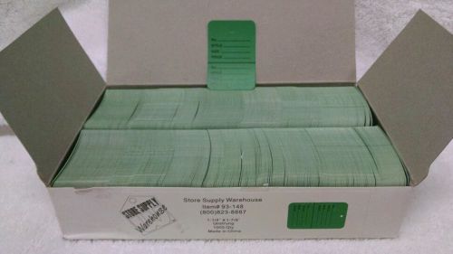 1000 green clothing tag perforated unstrung price merchandise store tag for sale