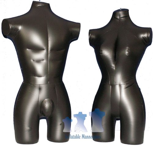 His &amp; Her Special - Inflatable Mannequin - 3/4 Forms, Black