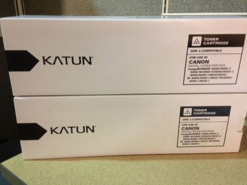(2) Katun Canon GPR-4 Black Toner Cartridges for ImageRunner 5000 5020 6000 6020