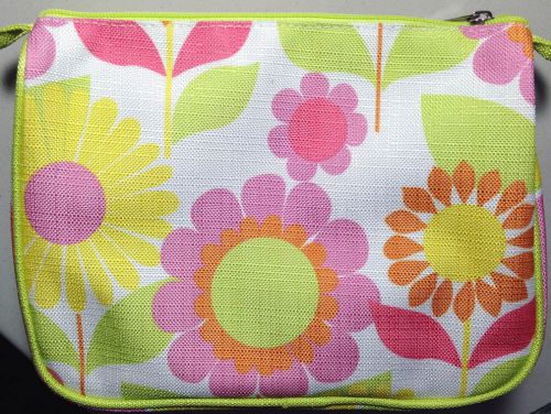 New Clinique Floral Print Multi-Color Cosmetic Bag