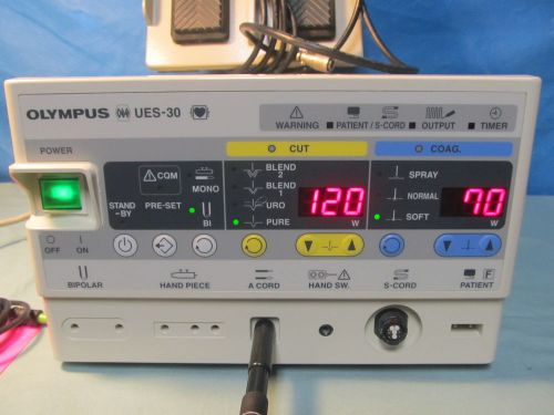 Olympus UES-30 Electrosurgical Unit W/Olympus MH-551 Foot Switch