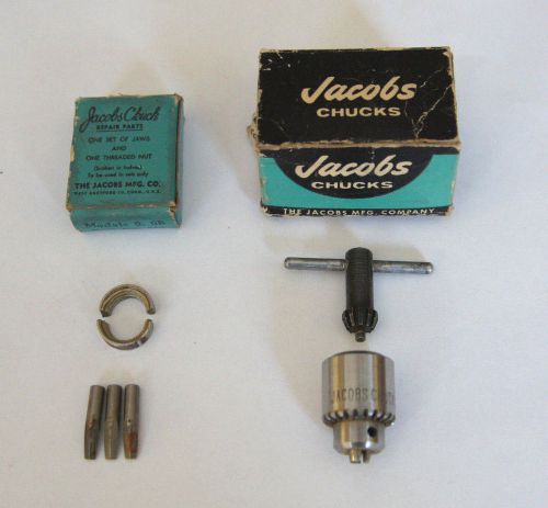 JACOBS MODEL 0 Chuck 0-5/32&#034; with key and repair kit.