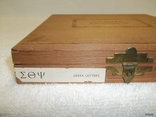 Kingsley Machine type - Greek Letters - hot foil stamping machine