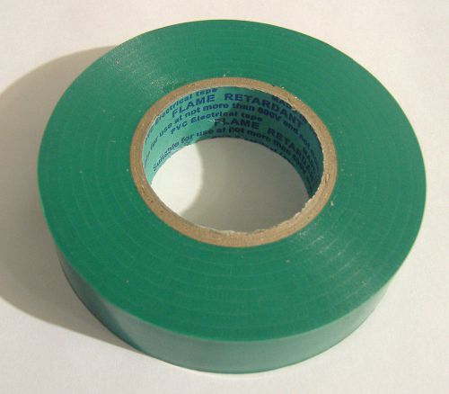 Premium grade green electrical tape all weather pvc 3/4&#034; x 66&#039; 7mil flame retard for sale
