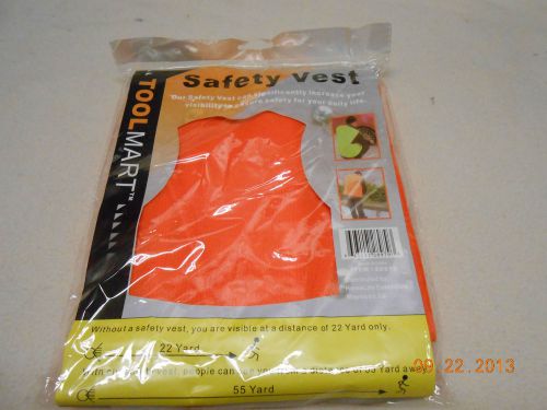 New tool mart safety vest osfm florescent orange construction traffic vest free for sale