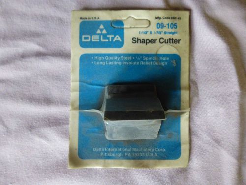 DELTA 09-105 Shaper Cutter 1/2&#034; Spindle hole 1-1/2&#034;x 1-7/8&#034; straight