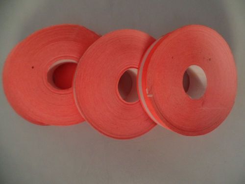 4 rolls of orange price tags/stickers for sale