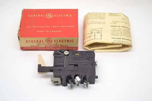 New general electric ge cr124aq 250v-dc 600v-ac overload relay b412462 for sale