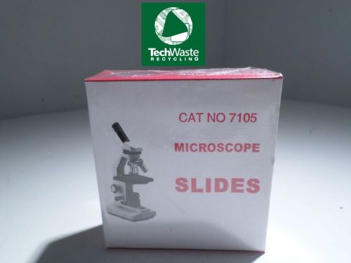 BRAND NEW BOX OF 72 CLEAR GLASS GROUND EDGES MICROSCOPE SLIDES | T4-F14