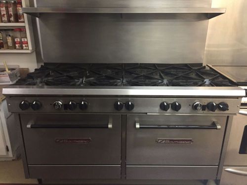 Commercial Gas Southbend 10 Burner/Double Oven