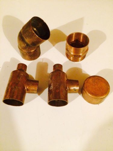 Lot   misc copper fittings  sweat for sale