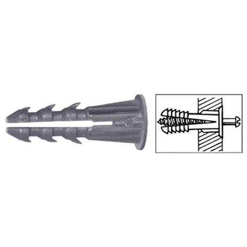 CRL 1/4&#034; Plastic Screw Anchor with Shoulder - 100 Each