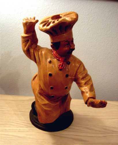 French fat chef figure antique reproduction 15&#034; tall