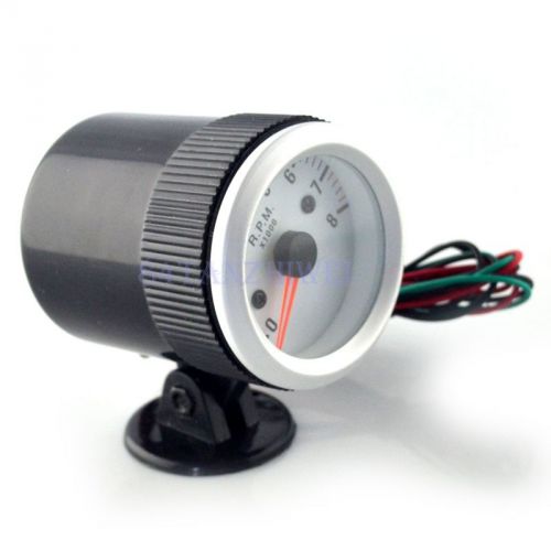 Black Shell 2&#034;&#034; 12V Car Universal LED Tacho Tachometer RPM