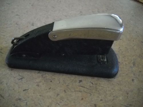 Vintage Hotchkiss Sales Co. 122A Black &amp; Chrome Stapler Made In Norwalk Ct USA