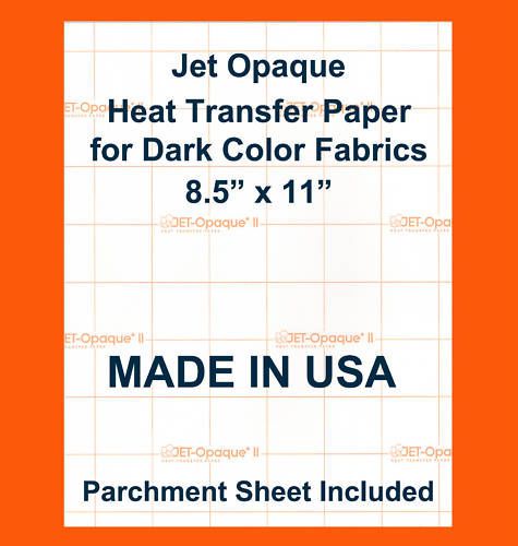 Ink jet opaque ii dark transfer paper 8.5x11 10 t shirt for sale