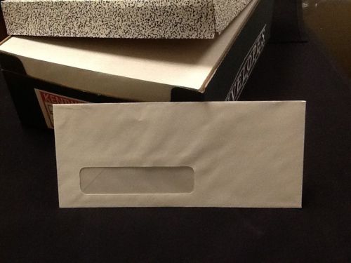 KENTWOVE Window Envelope, V-Flap, No 10, 4-1/8&#034;x9-1/2&#034;, 500/BX, White
