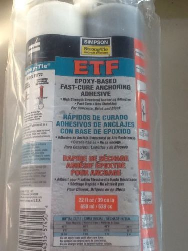 ETF EPOXY-BASED FAST-CURE ANCHORING ADHESIVE