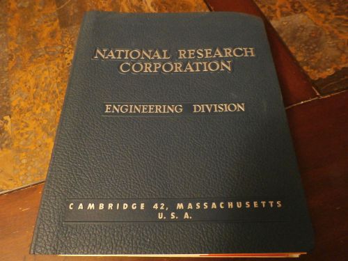 diffusion pump ,national research and development corp engineering division