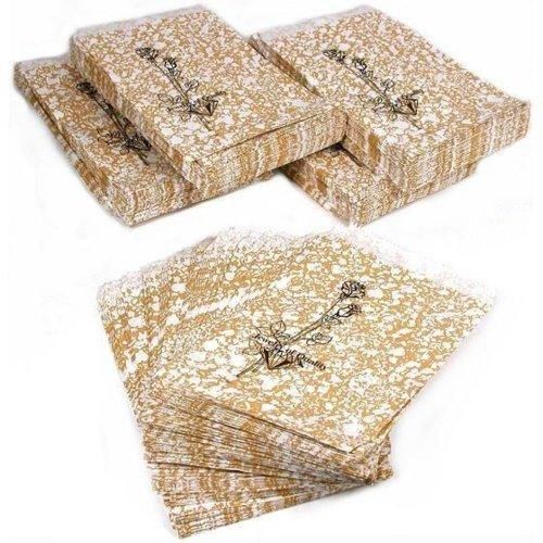 500 Gold Paper Gift Bags Shopping Sales Tote Bags 4 x 6&#034; New