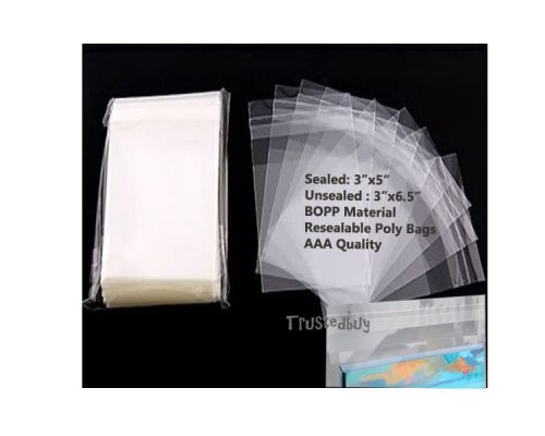 Opp self adhesive resealable clear poly bag 3&#034; x 5&#034; for sale