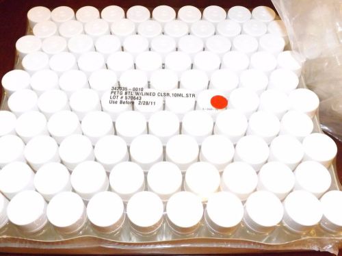 Nalgene® 342035-0010 Sterile 10mL Diagnostic Bottle, Clear PETG with Lined White