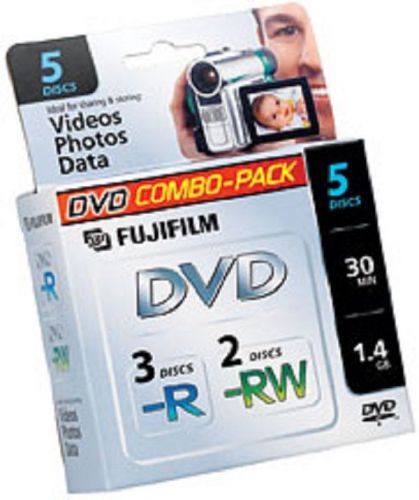 2 5pks fuji mini dvd-r 4pcs/dvd-rw 6 pcs in mini case camcorder discs #25302434 for sale