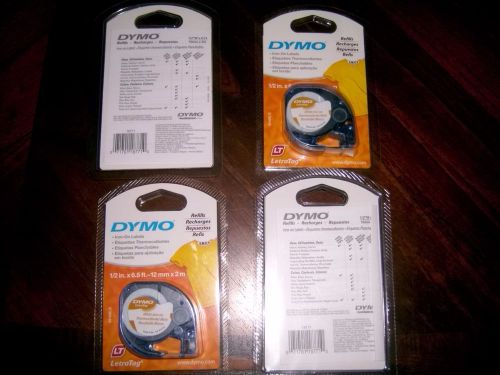 NEW! 4 Pack Dymo LetraTag Iron On Fabric Labels Tape Maker Refills 18771 NEW!