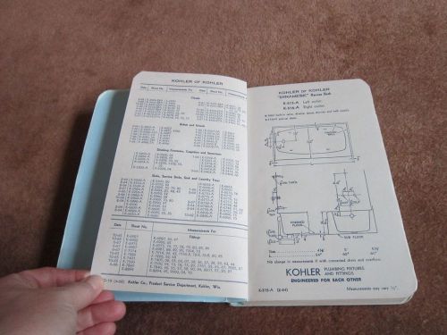 Kohler roughing-in service manual k63 plumbing fixture measurements vintage book for sale