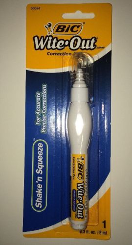 NEW BIC WHITE OUT WITE OUT CORRECTION PEN SHAKE&#039;n SQUEEZE