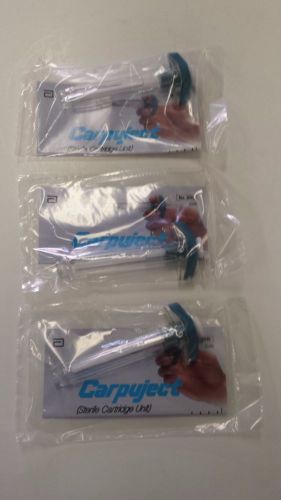 CARPUJECT Syringe List No.2049-02 - 3 Holders in Sealed Packages - Free Shipping