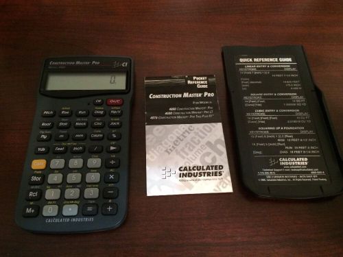 Construction Master Pro 4060 Calculated Industries Ci Calculator Conversion