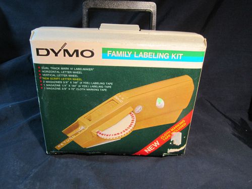 Vintage 1971 DYMO Family Labeling Kit With Instructions, Tapes in Case #1006-05