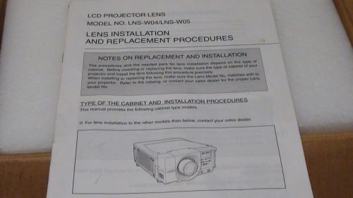 Sanyo Christie Eiki LNS-W04 1.5-2.0:1 Standard Projector Lens PLC XF EF UF LX XT
