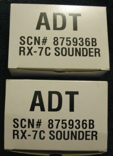 (Lot of 2) ADT INDOOR SOUNDER SIREN SCN# 875936B RX-7C New In Box FREE SHIP!!