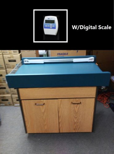 Pediatric exam table w/digital scale slate blue upholstry clinton model 7820 new for sale