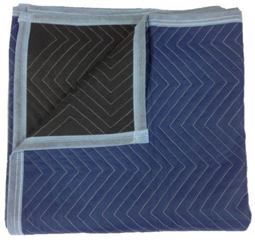 Pro Moving Blankets (12-Pack) - Size: 72&#034; x 80&#034; - Color: Blue &amp; Black - by Cheap