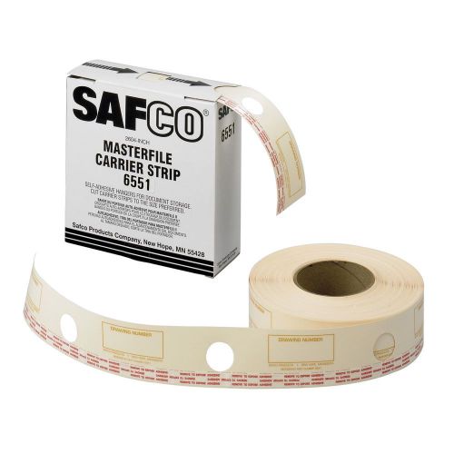 Safco Carrier Strips For MasterFile 2 - 6551 Film Laminate New