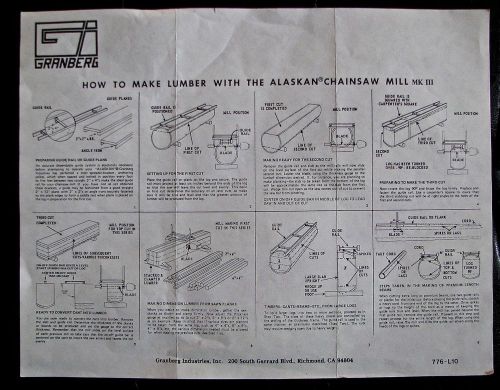Granberg Alaskan Mk 111 Instruction &amp; Parts Guides