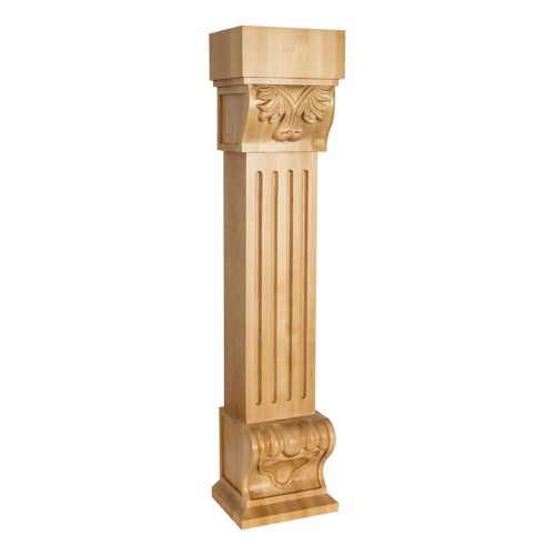 Acanthus Fluted  Fireplace / Column with Shell Detail-  8&#034; x 7&#034; x 36&#034;-