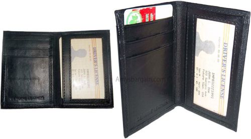 Lot of 2 New Slim Business Credit Card ID card case Black 4 Card holder ID BNWT