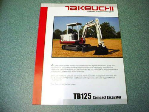 Takeuchi TB125 Compact Excavator Brochure
