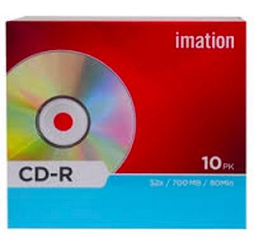 imation CD-R 10pk 52x/ 700mb/ 80min - NEW